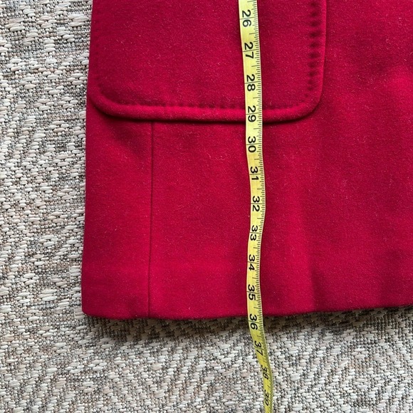 Vintage Pendleton Red Wool Cashmere Coat Jacket Midi Long Womens Size 8 - Picture 5 of 9
